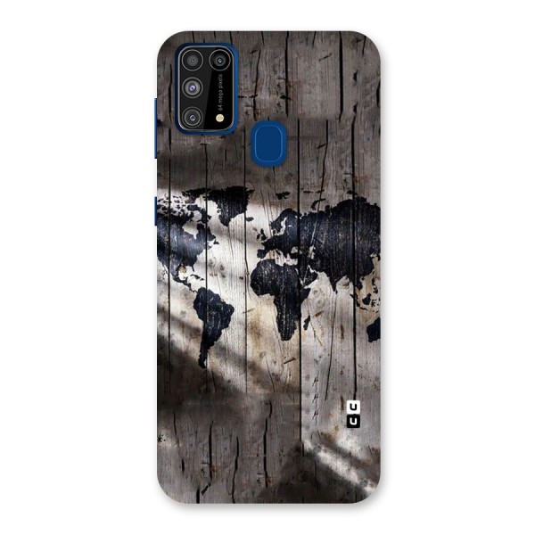 World Map Wood Design Back Case for Galaxy M31