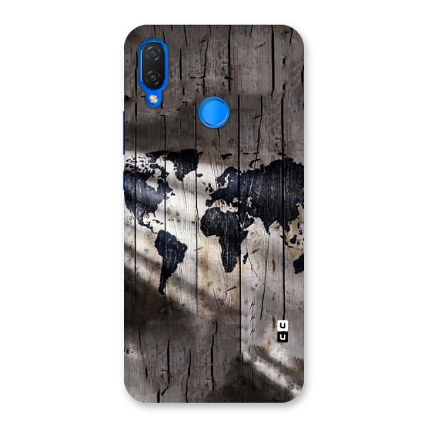 World Map Wood Design Back Case for Huawei P Smart+