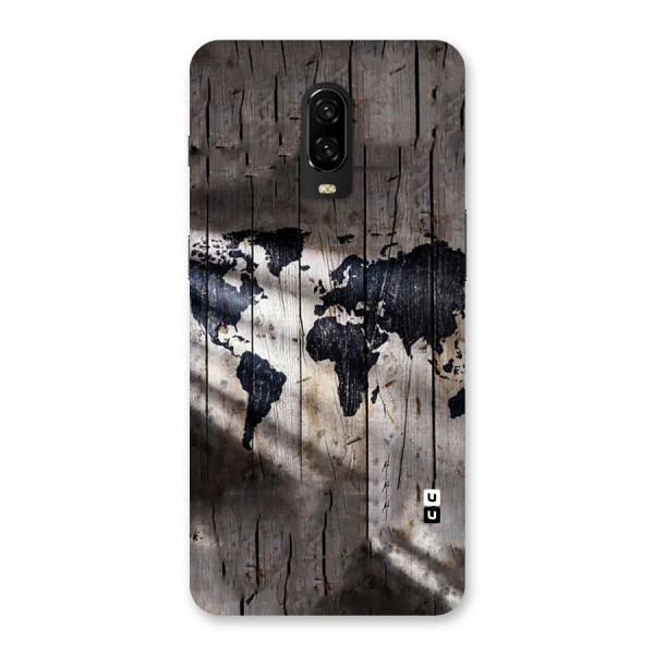 World Map Wood Design Back Case for OnePlus 6T