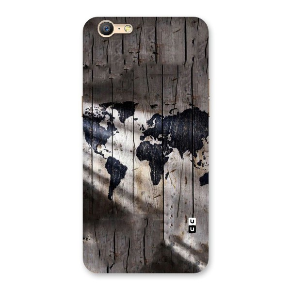 World Map Wood Design Back Case for Oppo A39
