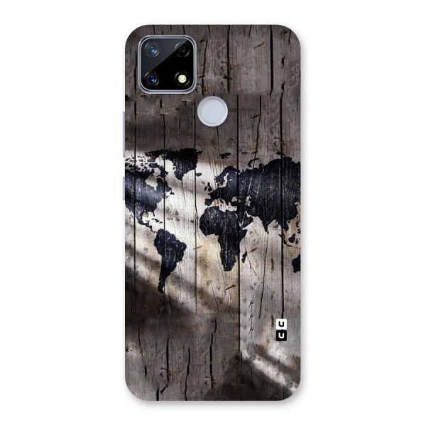 World Map Wood Design Back Case for Realme Narzo 20