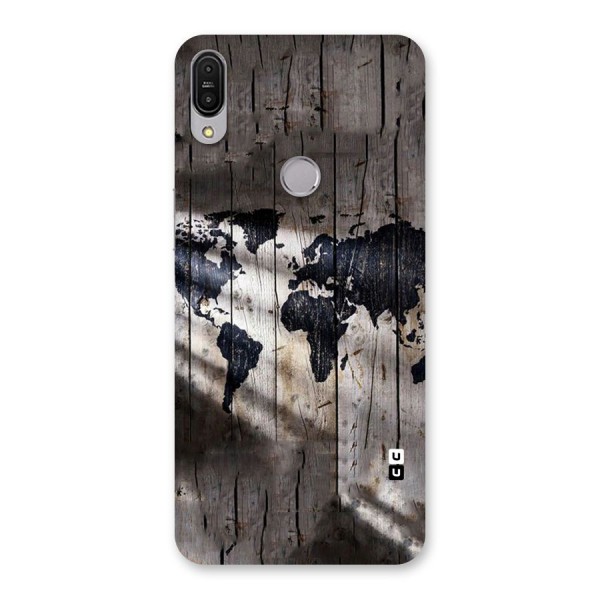 World Map Wood Design Back Case for Zenfone Max Pro M1