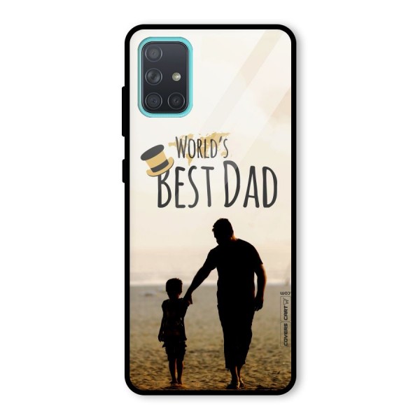 Worlds Best Dad Glass Back Case for Galaxy A71