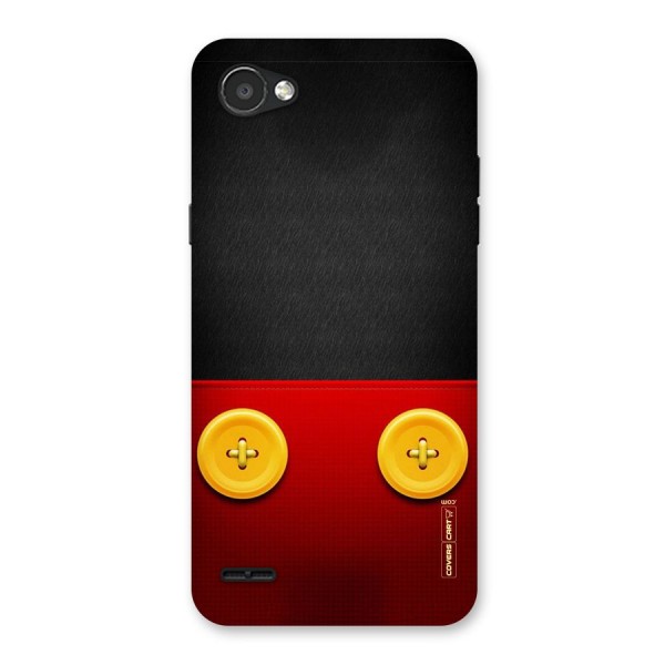 Yellow Button Back Case for LG Q6