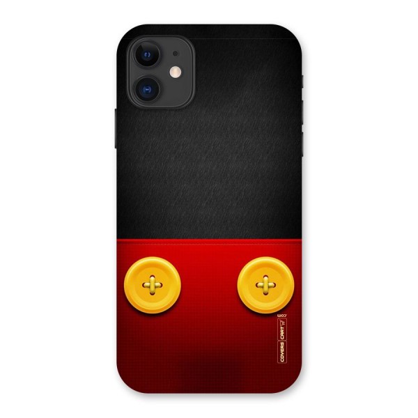 Yellow Button Back Case for iPhone 11