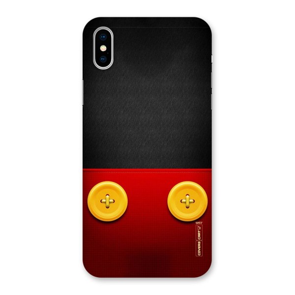 Yellow Button Back Case for iPhone XS