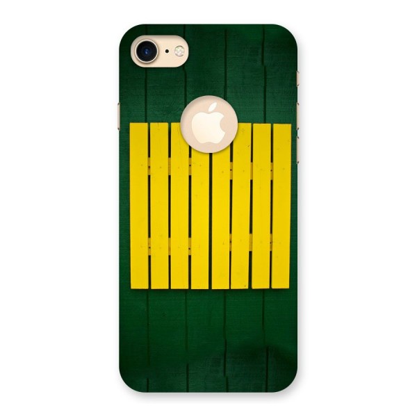 Yellow Fence Back Case for iPhone 7 Logo Cut