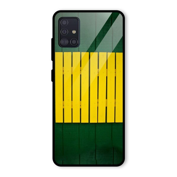 Yellow Fence Glass Back Case for Galaxy A51