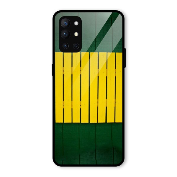 Yellow Fence Glass Back Case for OnePlus 9R