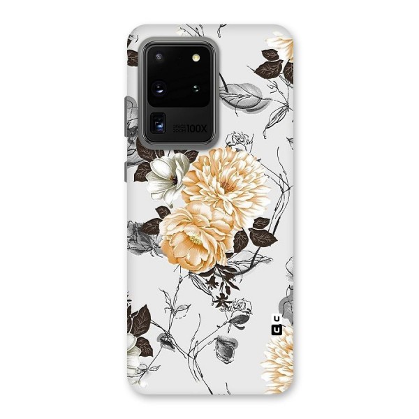 Yellow Floral Back Case for Galaxy S20 Ultra