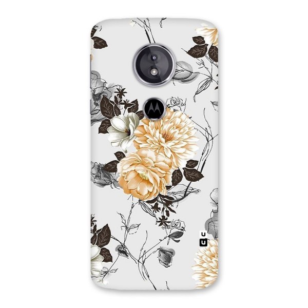 Yellow Floral Back Case for Moto E5