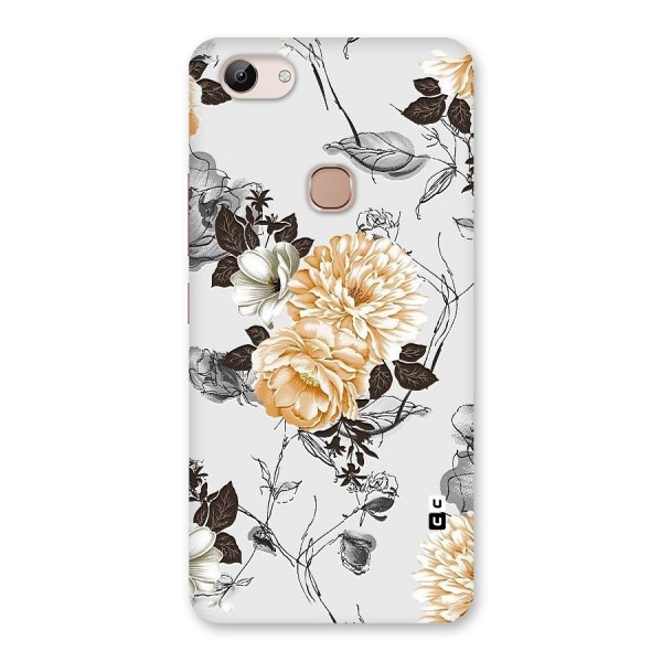 Yellow Floral Back Case for Vivo Y83