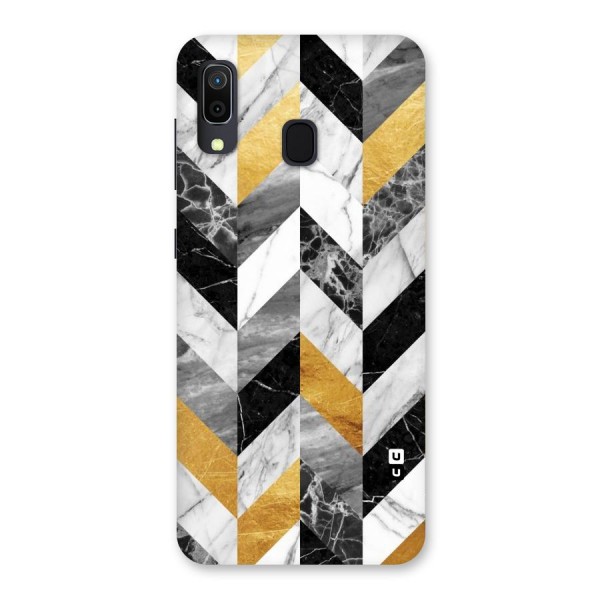 Yellow Grey Marble Back Case for Galaxy A30