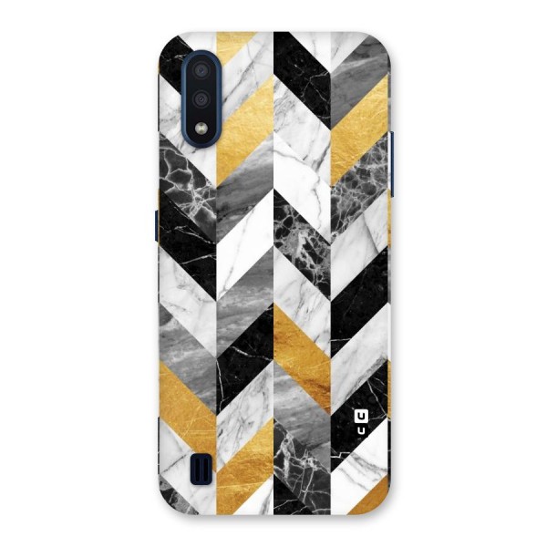 Yellow Grey Marble Back Case for Galaxy M01