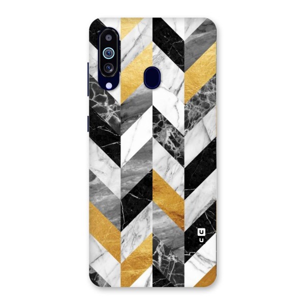 Yellow Grey Marble Back Case for Galaxy M40