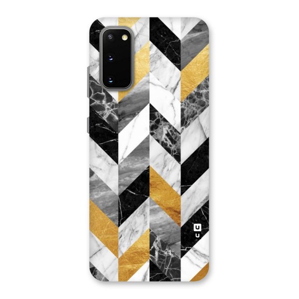 Yellow Grey Marble Back Case for Galaxy S20