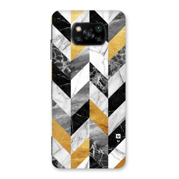 Yellow Grey Marble Back Case for Poco X3