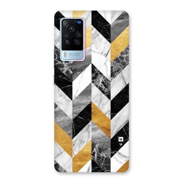 Yellow Grey Marble Back Case for Vivo X60 Pro