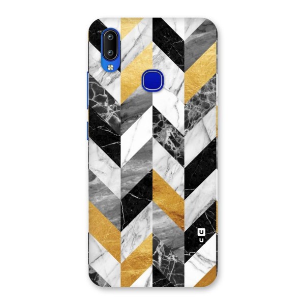 Yellow Grey Marble Back Case for Vivo Y91