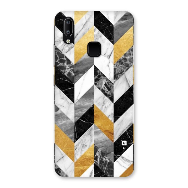 Yellow Grey Marble Back Case for Vivo Y95