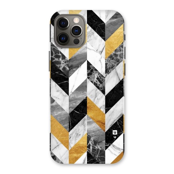 Yellow Grey Marble Back Case for iPhone 12 Pro