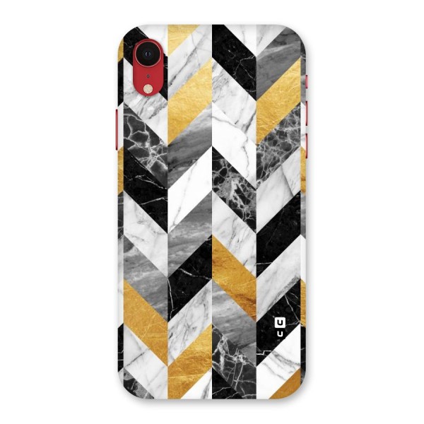 Yellow Grey Marble Back Case for iPhone XR