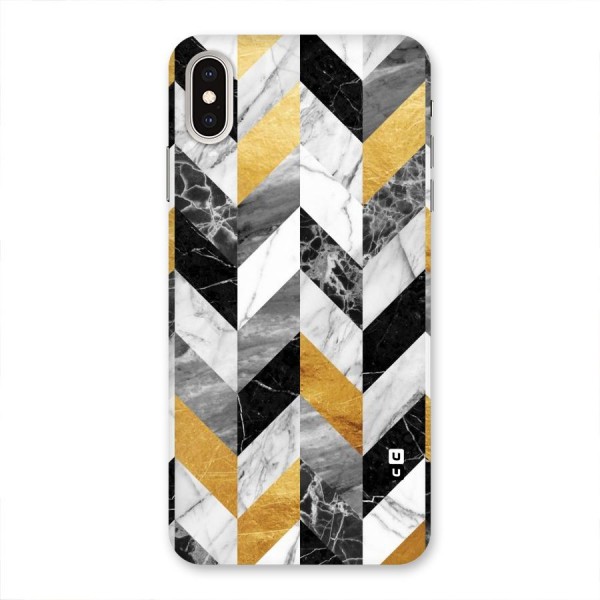 Yellow Grey Marble Back Case for iPhone XS Max