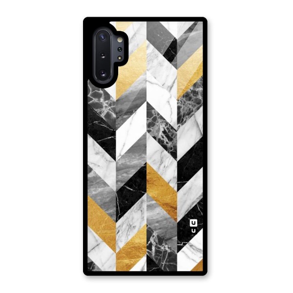 Yellow Grey Marble Glass Back Case for Galaxy Note 10 Plus