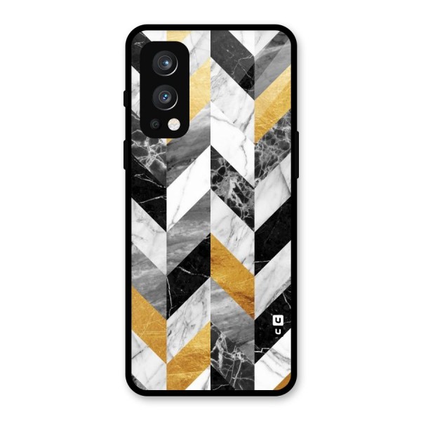 Yellow Grey Marble Glass Back Case for OnePlus Nord 2 5G