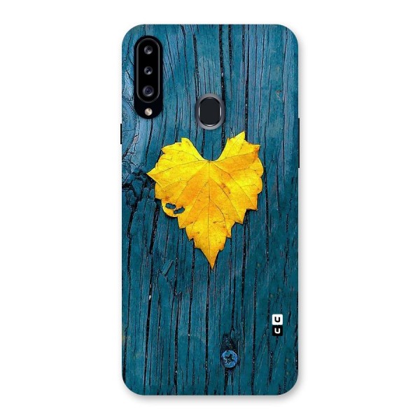 Yellow Leaf Back Case for Samsung Galaxy A20s