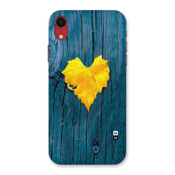 Yellow Leaf Back Case for iPhone XR
