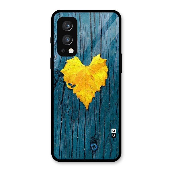Yellow Leaf Glass Back Case for OnePlus Nord 2 5G