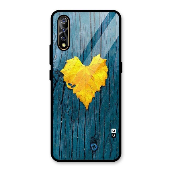 Yellow Leaf Glass Back Case for Vivo S1