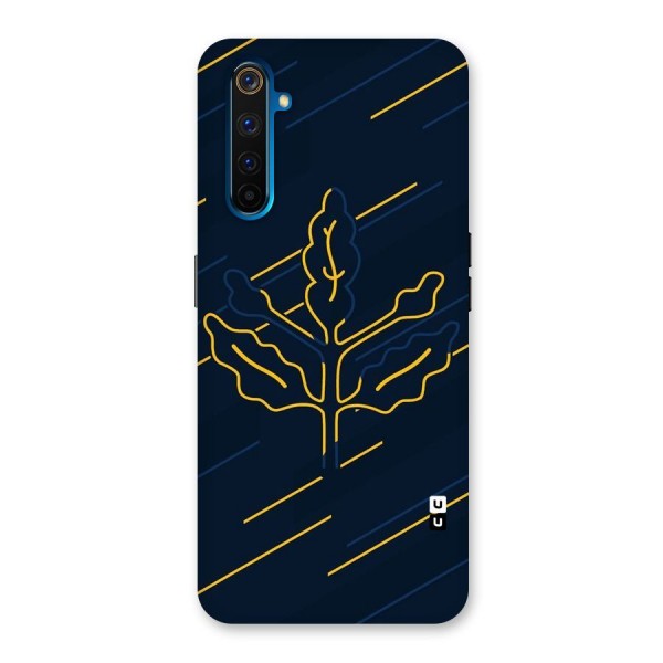 Yellow Leaf Line Back Case for Realme 6 Pro