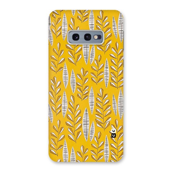Yellow Leaf Pattern Back Case for Galaxy S10e