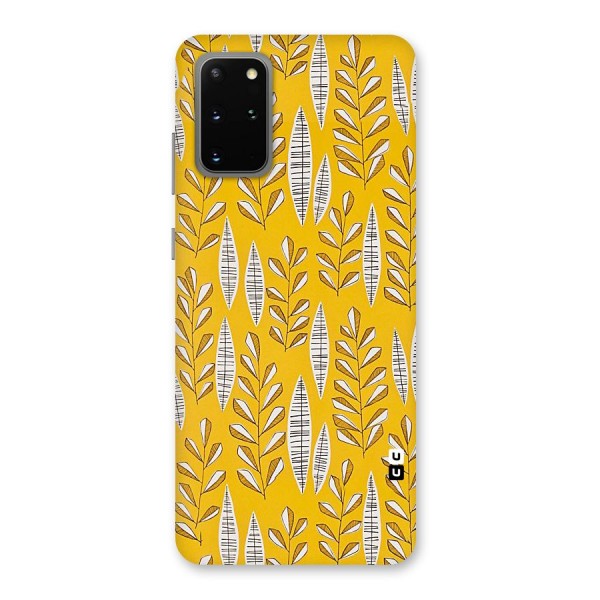 Yellow Leaf Pattern Back Case for Galaxy S20 Plus