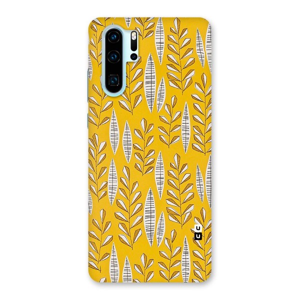 Yellow Leaf Pattern Back Case for Huawei P30 Pro