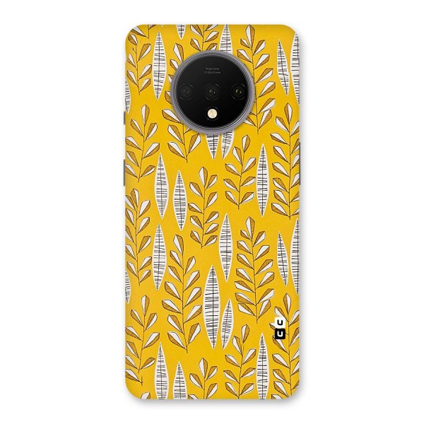 Yellow Leaf Pattern Back Case for OnePlus 7T