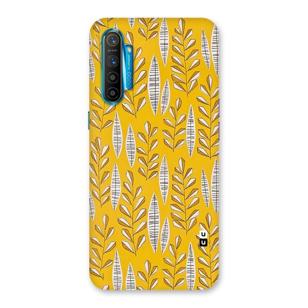 Yellow Leaf Pattern Back Case for Realme XT