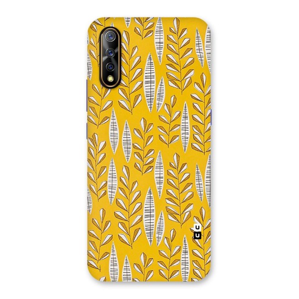 Yellow Leaf Pattern Back Case for Vivo S1