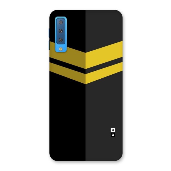 Yellow Lines Back Case for Galaxy A7 (2018)