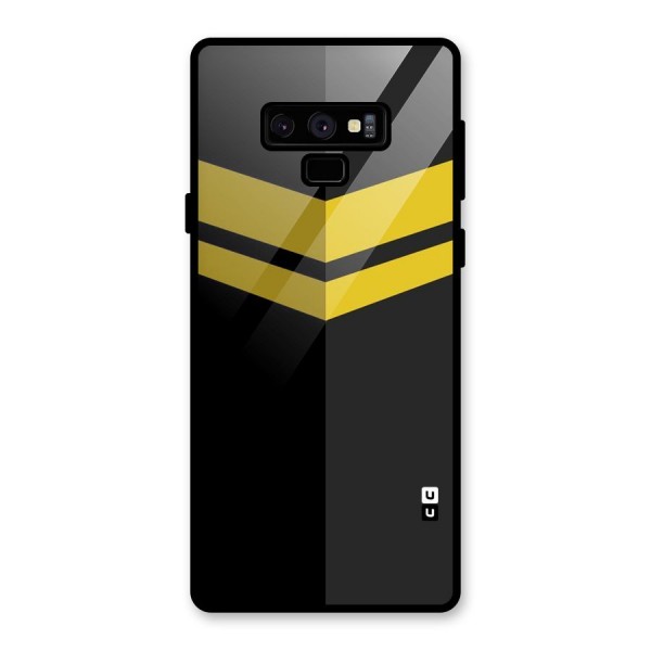 Yellow Lines Glass Back Case for Galaxy Note 9