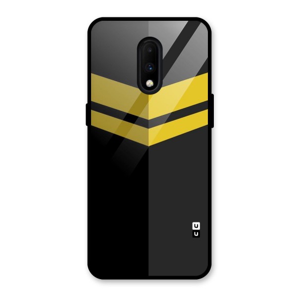 Yellow Lines Glass Back Case for OnePlus 7