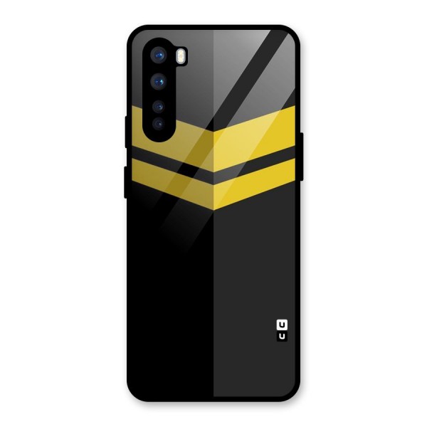 Yellow Lines Glass Back Case for OnePlus Nord