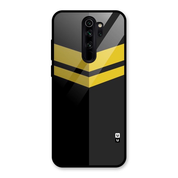 Yellow Lines Glass Back Case for Redmi Note 8 Pro