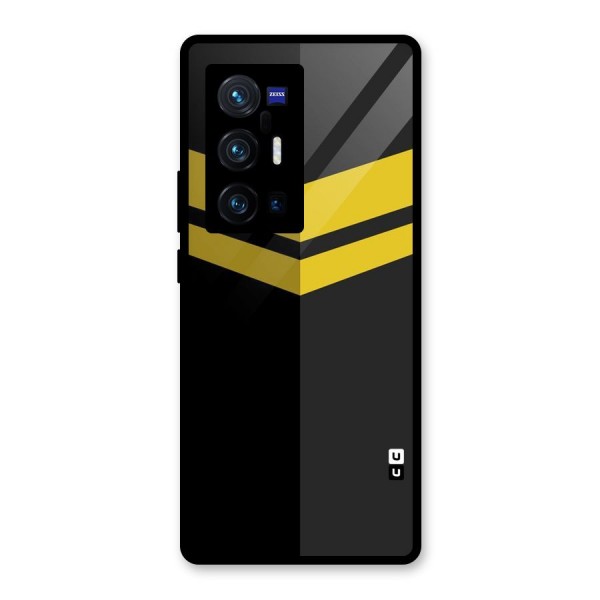 Yellow Lines Glass Back Case for Vivo X70 Pro Plus