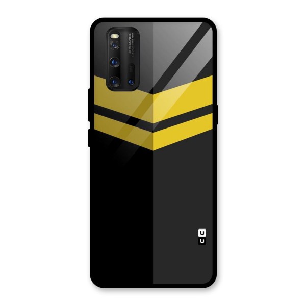 Yellow Lines Glass Back Case for Vivo iQOO 3