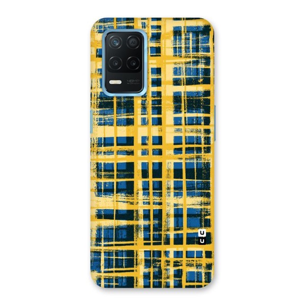 Yellow Rugged Check Design Back Case for Realme 8 5G