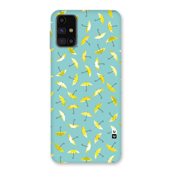 Yellow Umbrella Pattern Back Case for Galaxy M31s