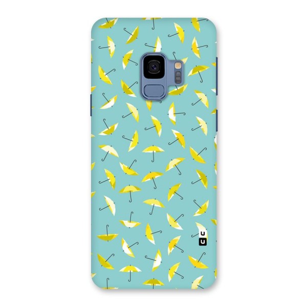 Yellow Umbrella Pattern Back Case for Galaxy S9